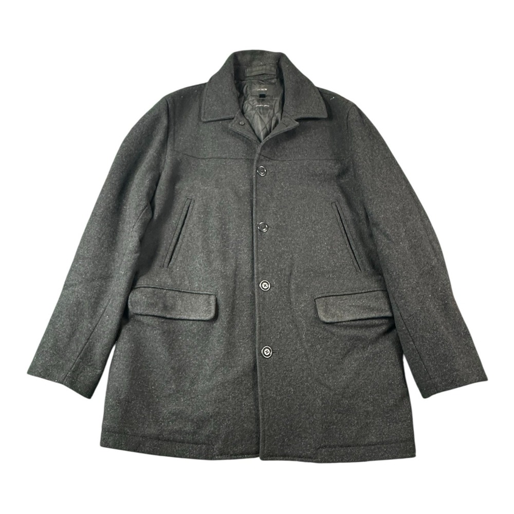 J.Crew Charcoal Gray insulated University Men's Peacoat Size Large